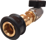 1/2" Quarter turn valve with a 3/8" Female Quick Disconnect