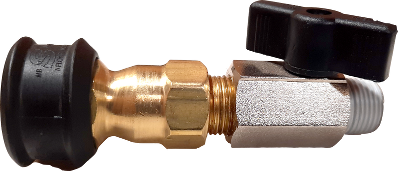 3/8 inch Quarter Turn Valve with a 3/8 inch Female Quick Disconnect