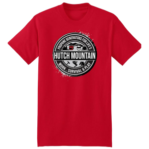 Hutch Mountain Genuine T-Shirt (Red, Large Logo)