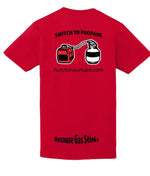 Hutch Mountain Genuine T-Shirt (Red, Large Logo) Back