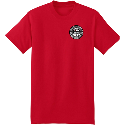 Hutch Mountain T-Shirt (Red, Small Logo)