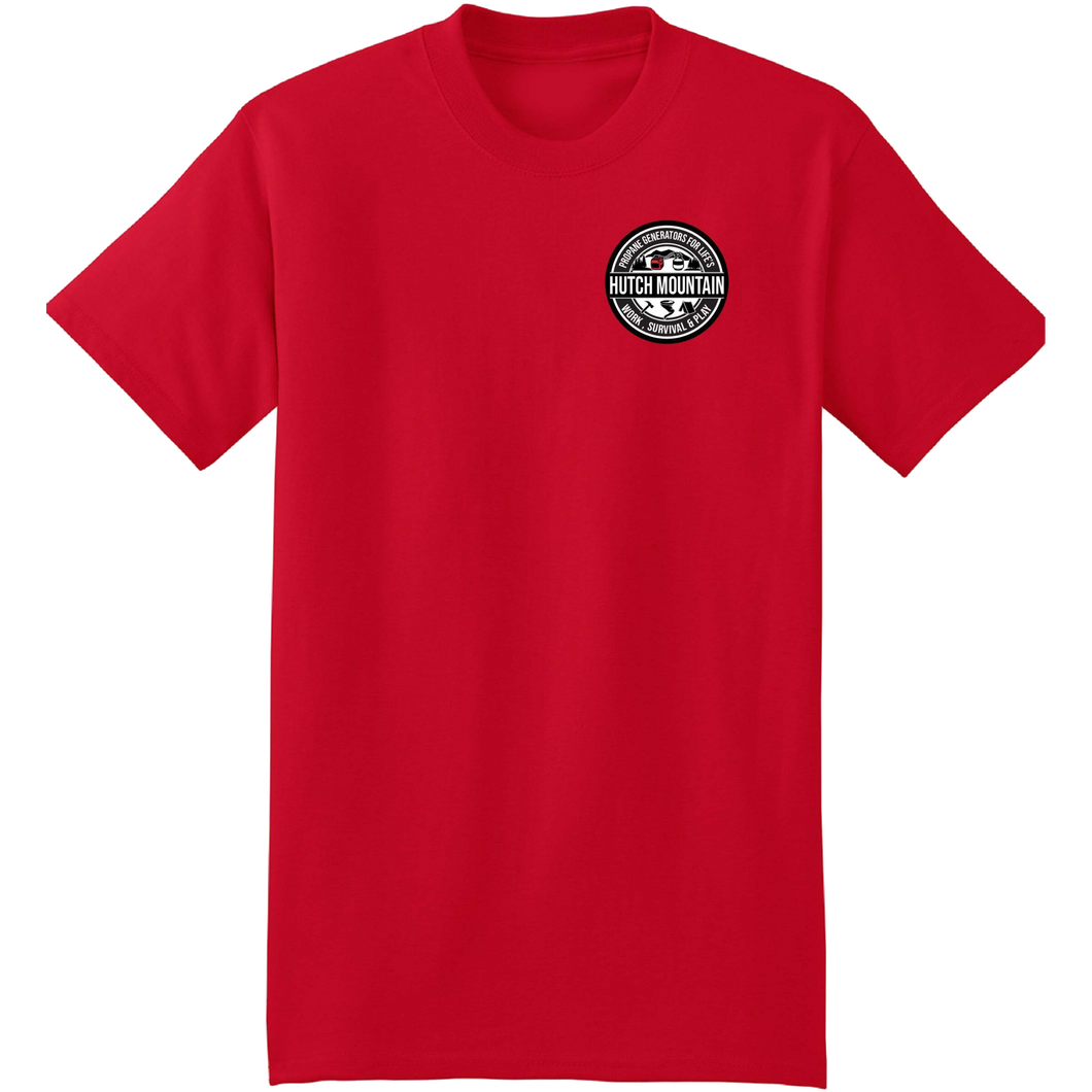 Hutch Mountain T-Shirt (Red, Small Logo)