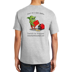 Hutch Mountain Short Sleeve T-Shirt (Grey, Large Logo)